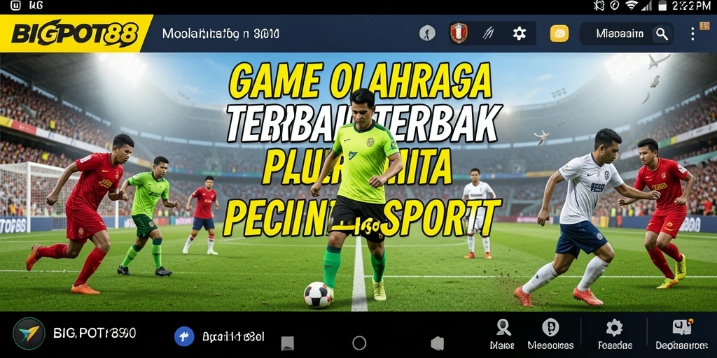 Tampilan gameplay seru dalam BIGPOT88 saat pertandingan olahraga.