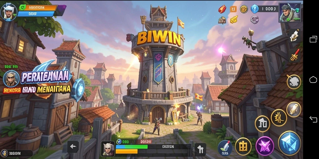 Tampilan gameplay BIWIN yang mengasyikkan dalam Tower Defense.