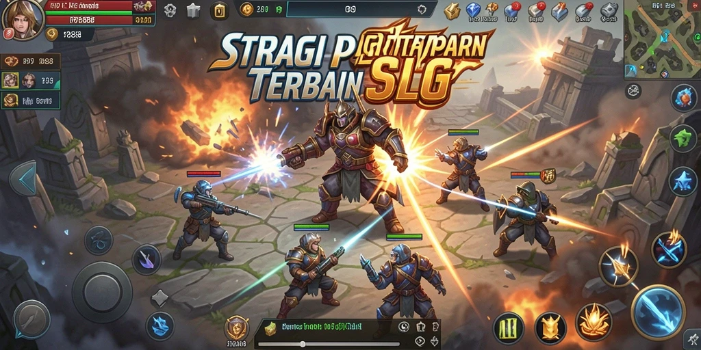 Tampilan gameplay RP888 dengan peta pertempuran yang luas.