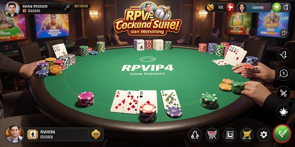 Tampilan gameplay RPVIP4 yang menarik dalam permainan Poker.