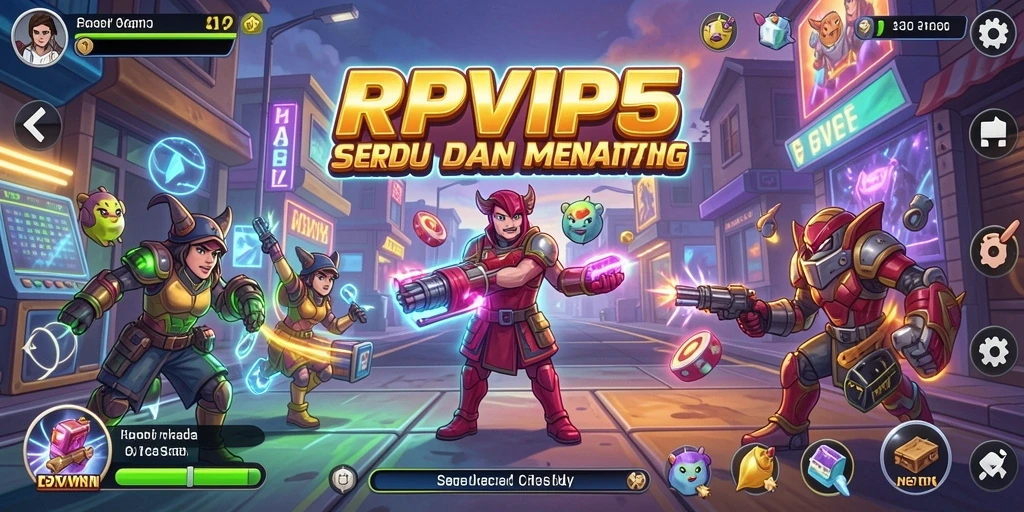 Tampilan seru dari gameplay RPVIP5 di dalam permainan Arcade.